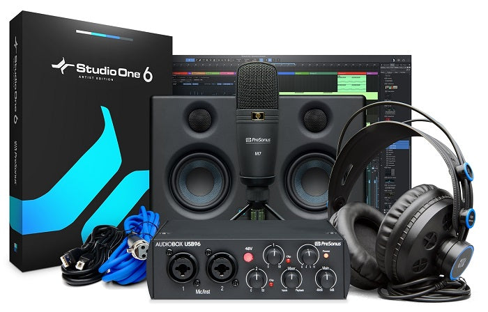 PreSonus AudioBox USB 96 25th Anniversary Edition Audio Interface with Studio One Artist DAW Software - Perfect for Home Recording, Podcasting & Music Production (2 Configuration Options)