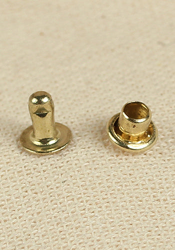 4.8mm x 4.7mm Hollow Rivets - Iron & Brass Fasteners for Leather Craft, Metal Fabrication & DIY Projects