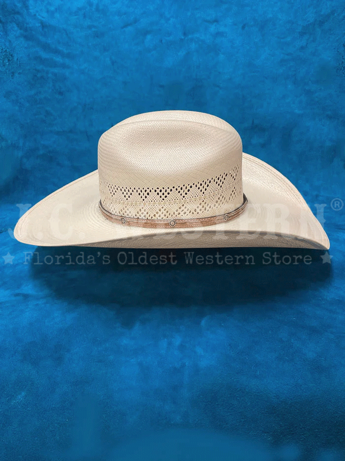 Larry Mahan MSP430PALX 10X Cowboy Hat - Ivory Straw Western Hat for Men - Perfect for Rodeo, Country Music Festivals & Outdoor Adventures
