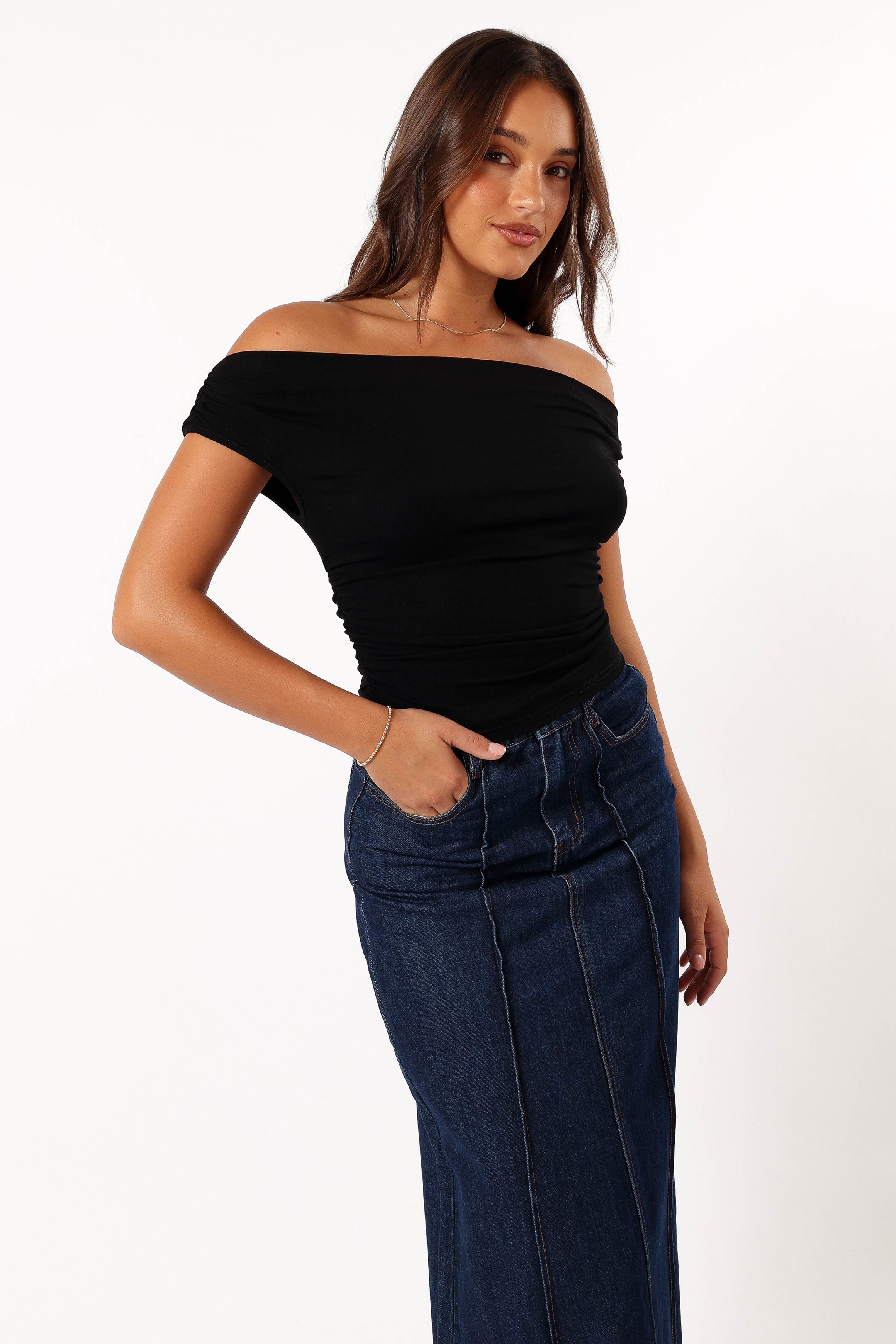 Lanna Women's Off Shoulder Tops Black - Sexy Sleeveless Blouse for Summer, Beach, Party & Date Night