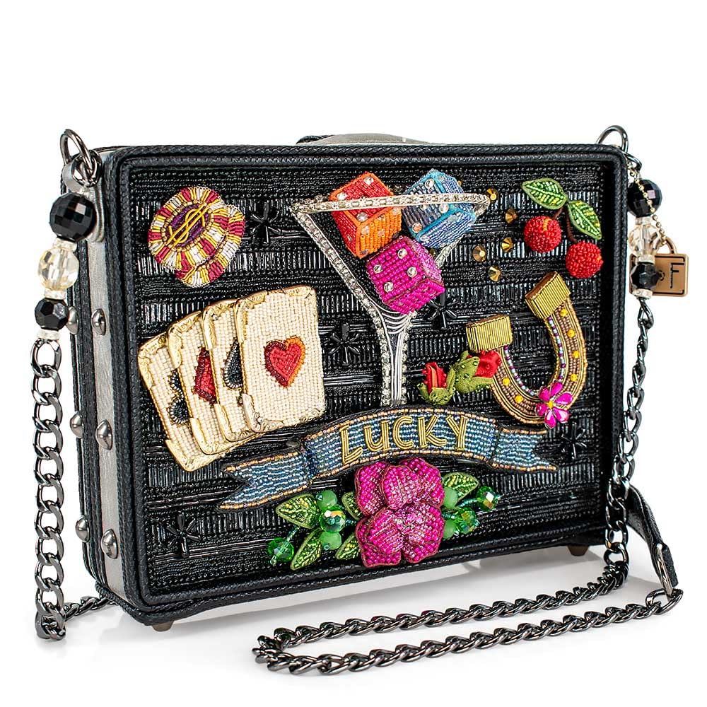 Mary Frances Lady Luck Crossbody Purse - Stylish Black Leather Handbag for Women | Perfect for Parties, Date Nights & Everyday Use