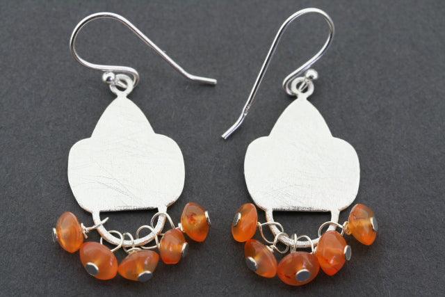 Foulet Carnelian Earrings for Women - Handmade Gemstone Jewelry - Perfect for Parties, Weddings & Everyday Wear