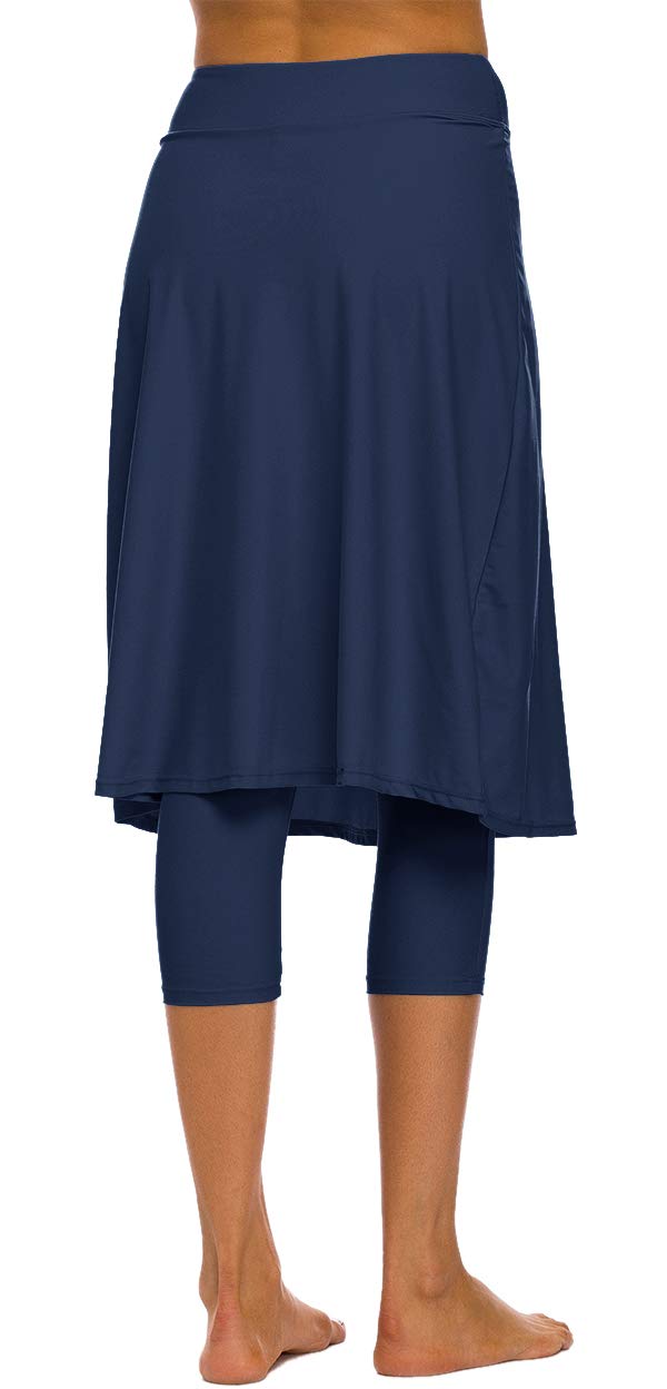 Seagoo Women's Swim Skirt with Built-in Leggings - UPF 50+ UV Protection Swimwear for Beach, Pool & Water Sports