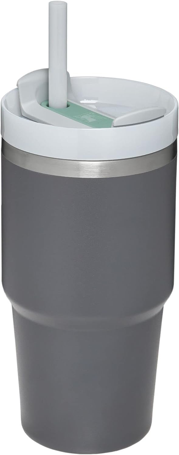 KELVEE 20oz Stainless Steel Vacuum Insulated Tumbler with Lid & Straw - 600ml Leakproof Travel Mug for Coffee, Tea, Water & Smoothies - Perfect for Office, Gym, Hiking & Outdoor Activities (Grey)