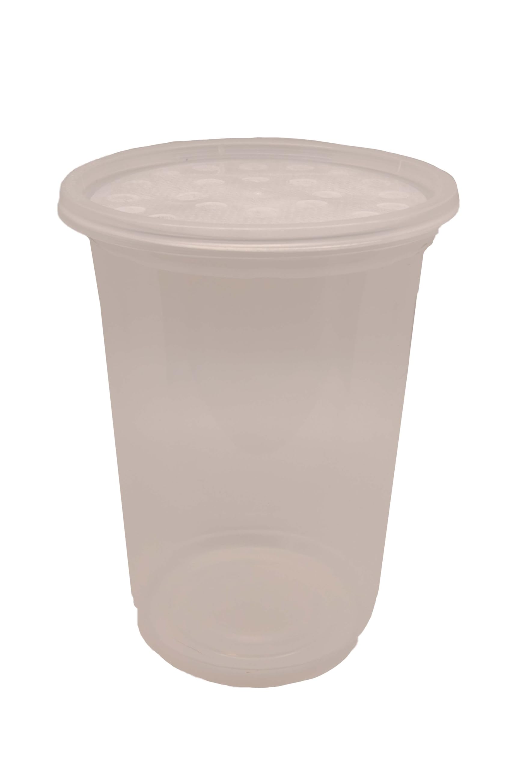 Finn's Frog Farm 32 oz Clear Fruit Fly Culture Cups with Fabric Vented Lids - 12 Pack for Culturing Feeder Insects, Bugs & Reptile Food | Perfect for Frog Owners, Pet Feeders & Science Labs