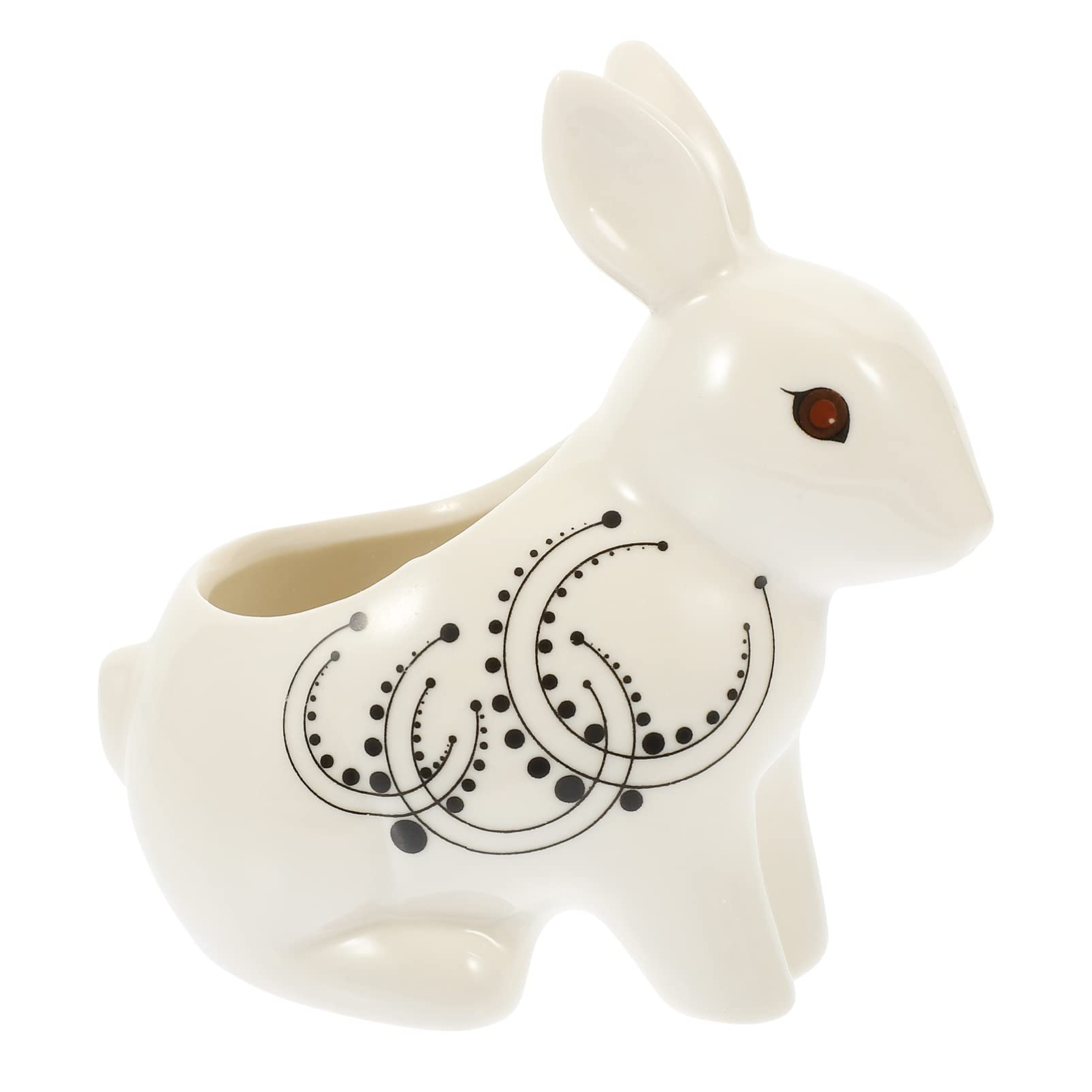 DOITOOL Ceramic Animal Succulent Planter Pot - Rabbit Shaped Mini Flower Pot for Cactus, Bonsai & Succulents | Decorative Home Office Balcony Garden Decor | Perfect for Indoor Plants, Wedding Centerpieces & Gift Ideas