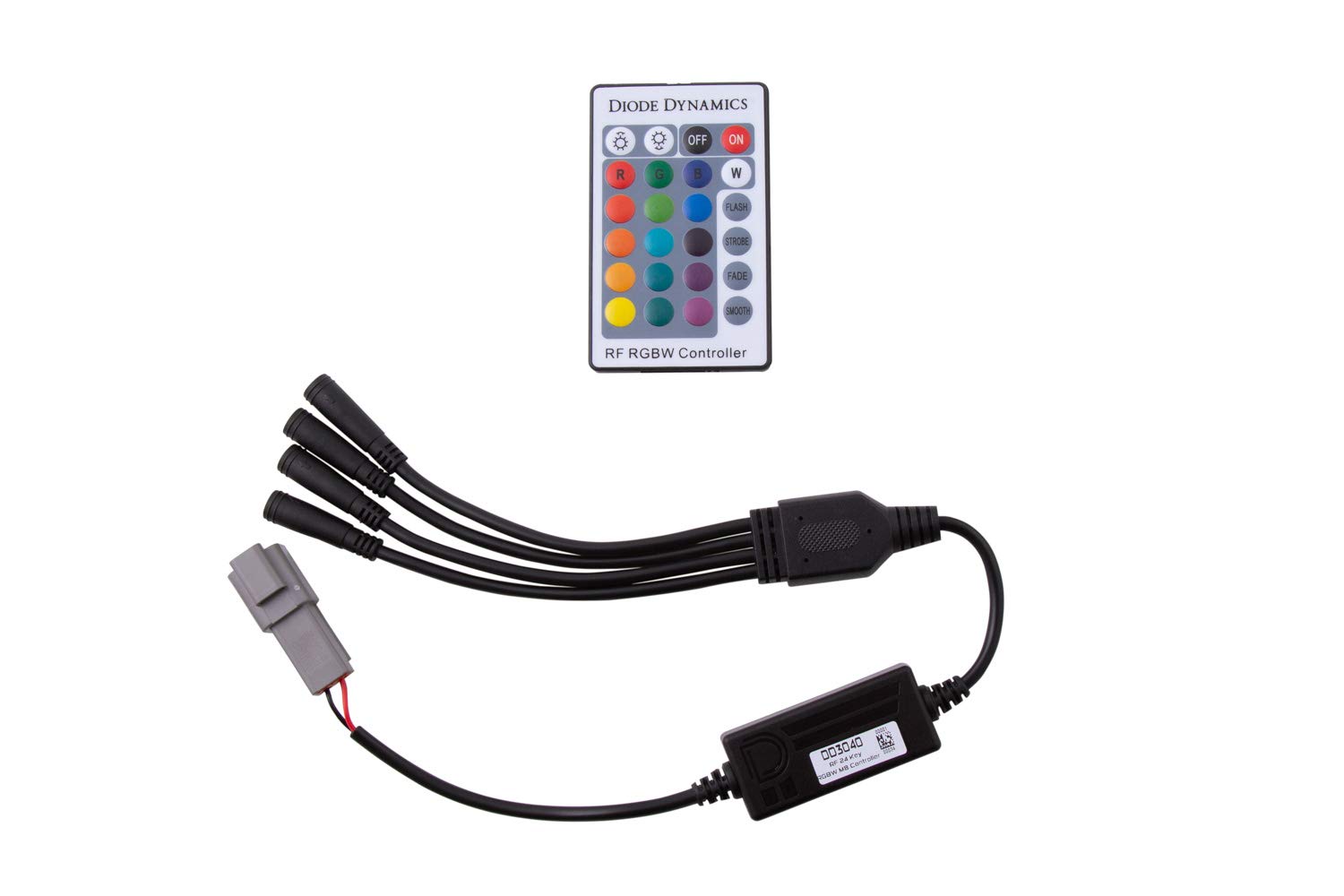 Diode Dynamics RGBW 24-Key M8 RF Wireless LED Controller (DD3040) - Perfect for Car Interior Lighting, Home Decor, and DIY LED Projects