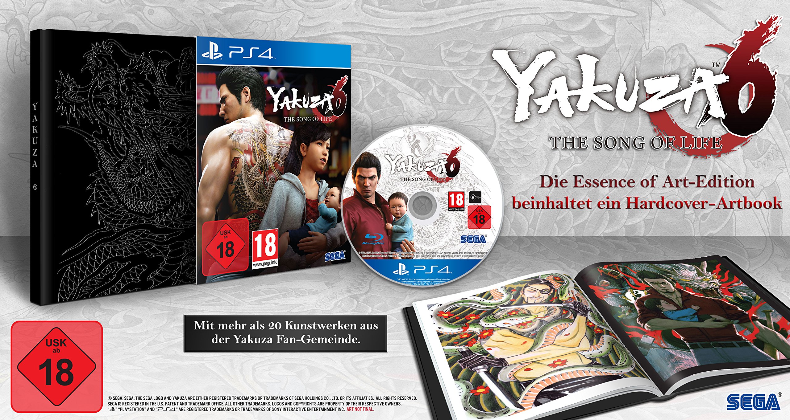 Yakuza 6: The Song of Life - Essence of Art Edition for PlayStation 4 | Limited Collector's Edition | Action-Adventure Game for Adults | Perfect for Fans of Japanese Crime Drama & Open-World Gaming