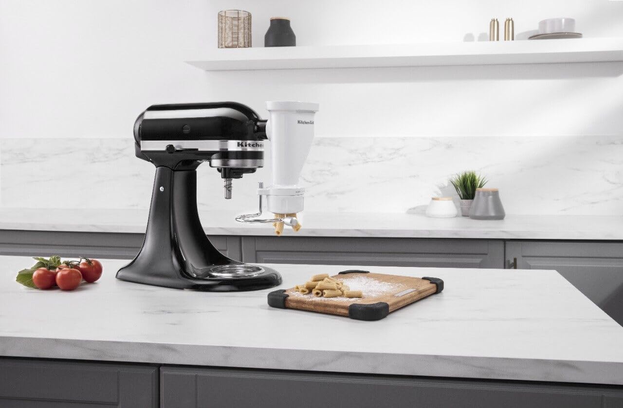 KitchenAid KSMPEXTA Gourmet Pasta Press Attachment - 6 Interchangeable Plates for Homemade Spaghetti, Fettuccine & More | Compatible with Stand Mixers | Perfect for Italian Cooking & Pasta Making at Home
