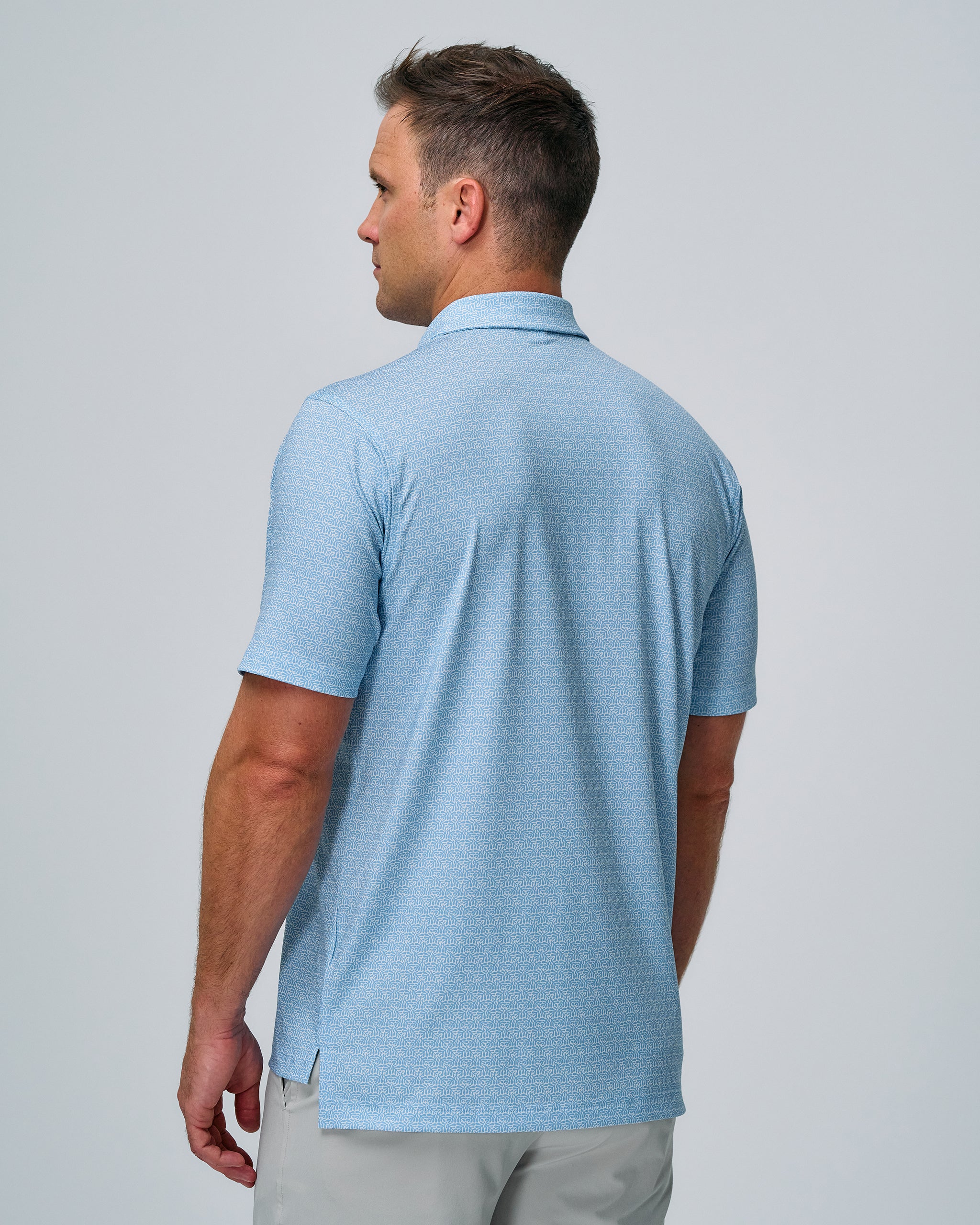 SEACLIFF PRINT POLO Shirt for Men - Stylish Casual Short Sleeve Button Down Shirt - Perfect for Summer, Beach, and Outdoor Activities