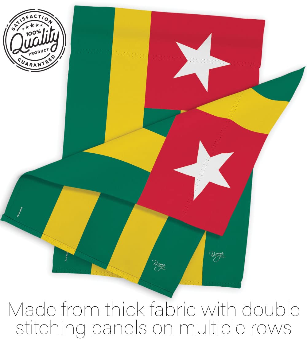 Breeze Decor Togo Nationality House Flag Set 28x40