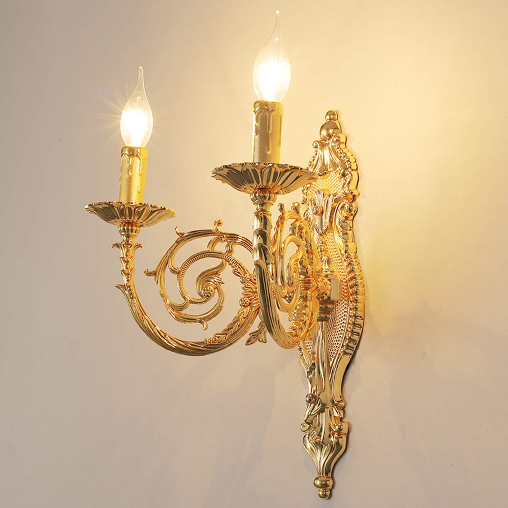 2-Light Crystal Wall Sconce - Zinc Alloy Candle Wall Lamp for Living Room, Corridor & Bedroom - Elegant Wall Lighting Fixture for Home Decor, Wedding & Dining Room Ambiance