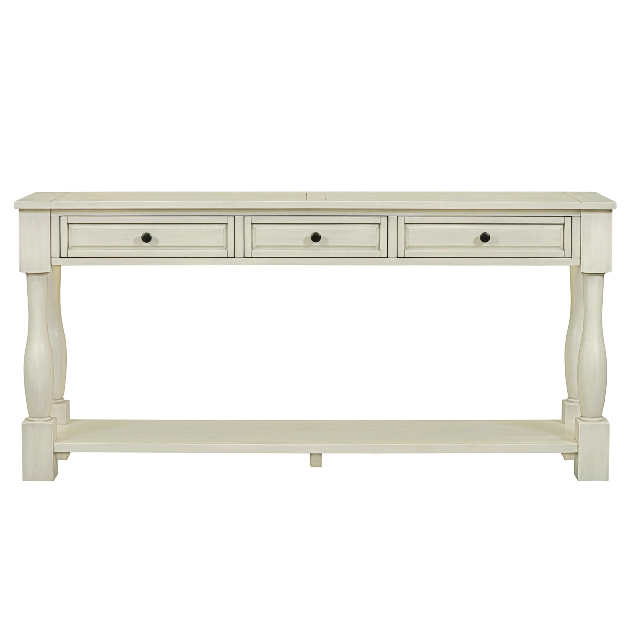 P PURLOVE Console Table with Drawers & Shelf - 55
