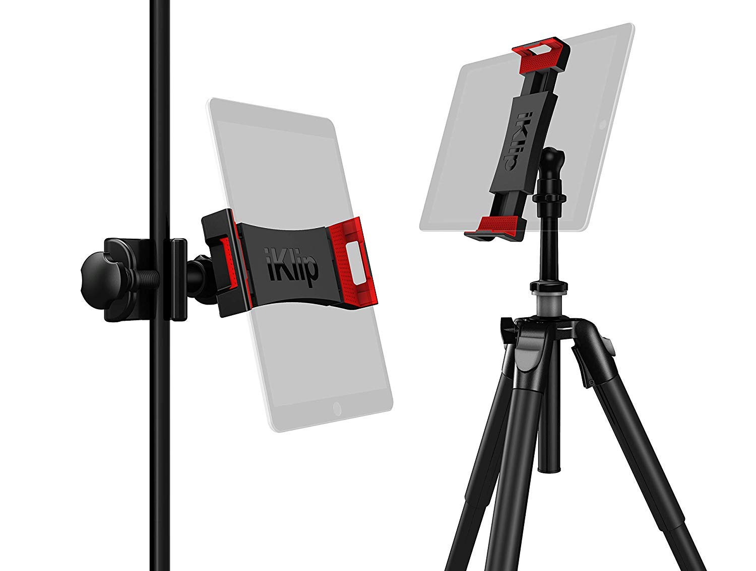 IK Multimedia iKlip 3 Deluxe Universal iPad Tablet Mount Holder - Compatible with Music Stands & Camera Tripods - Perfect for Musicians, Performers & Content Creators