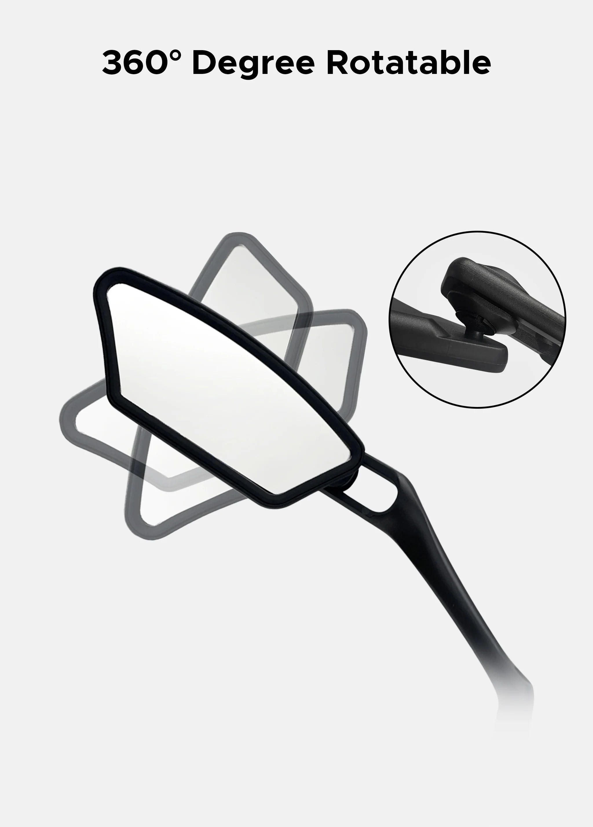 360° Adjustable Bike Mirror - 1 Pair for Safe Cycling - Perfect for Road, Mountain & Commuter Bikes - Enhance Visibility & Safety While Riding