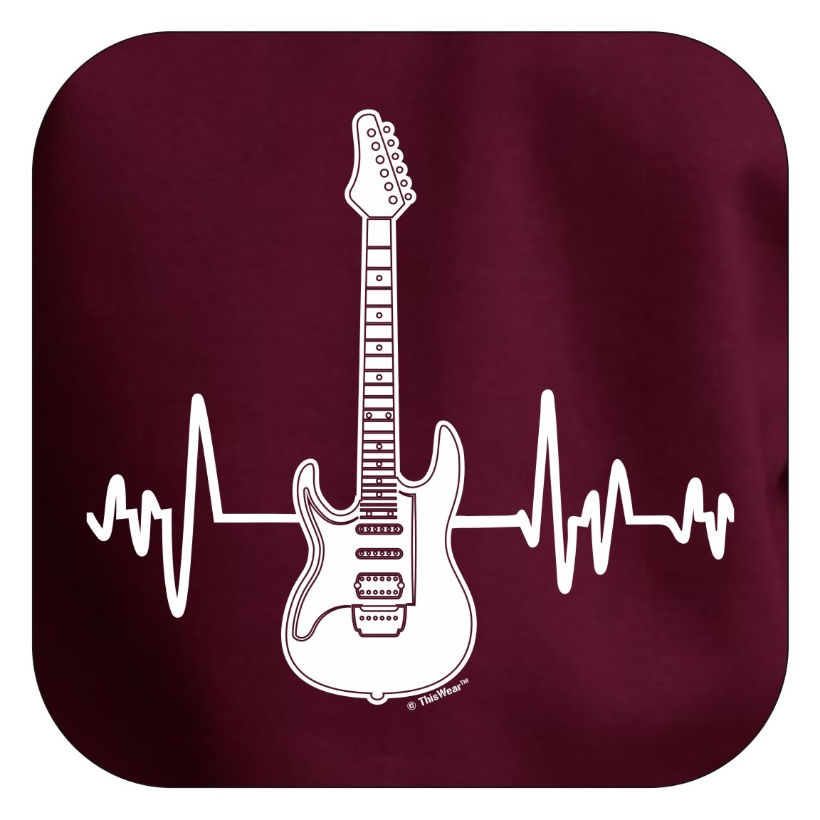 Electric Guitar Heartbeat Design Premium Hoodie Sweatshirt - Perfect Gift for Music Lovers & Guitar Enthusiasts - Great for Concerts, Band Practice & Casual Wear