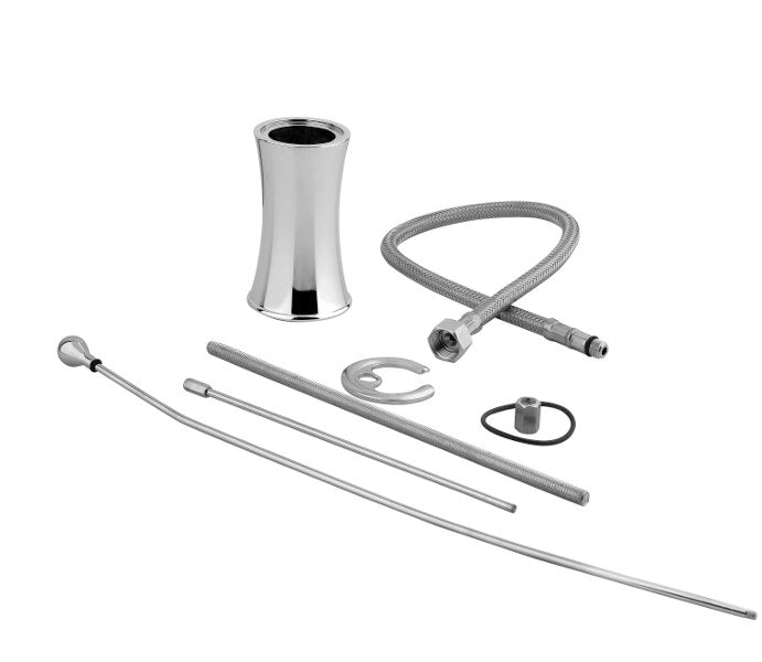 10 cm Chrome Faucet Extender - Universal Mixer Tap Riser for Kitchen & Bathroom Sink, Perfect for Added Height and Convenience