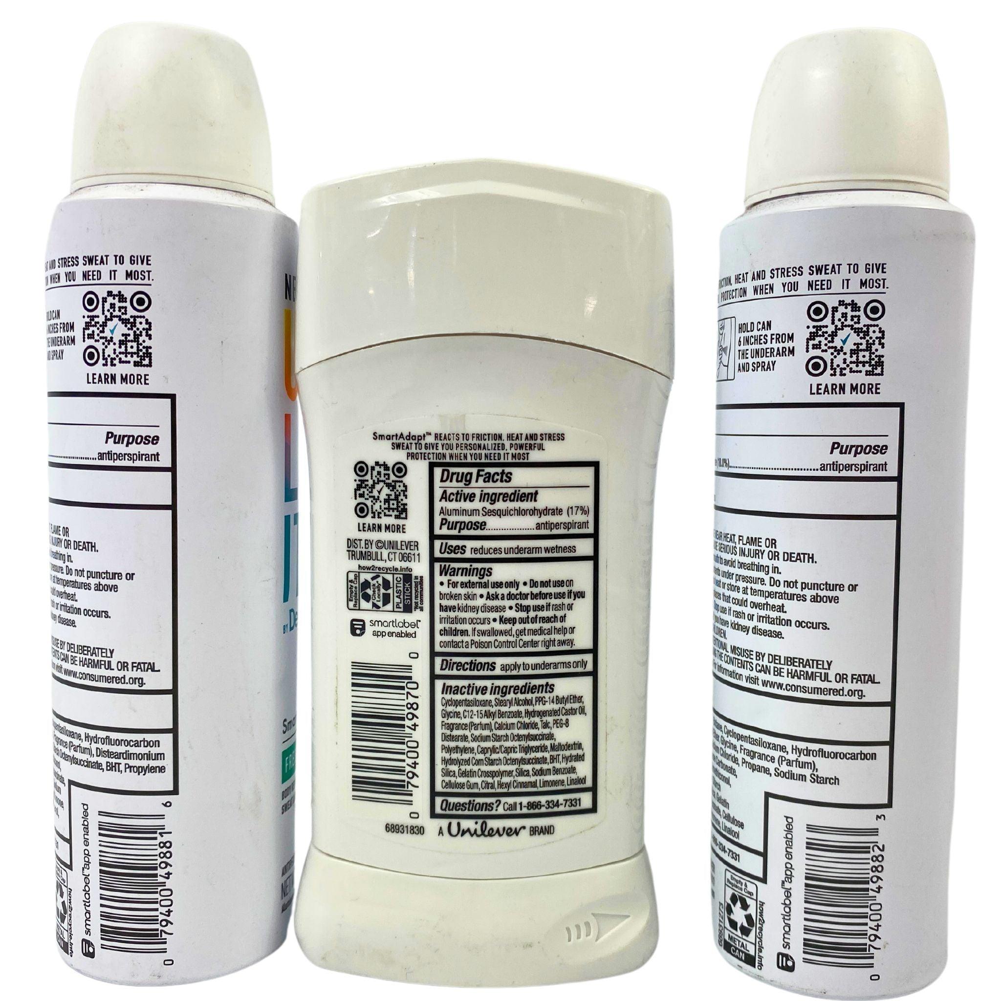 Degree Assorted Deodorant Spray & Bar Set - 45 Pcs Bulk Pack for Men & Women - Long Lasting Odor Protection for Gym, Work & Daily Use