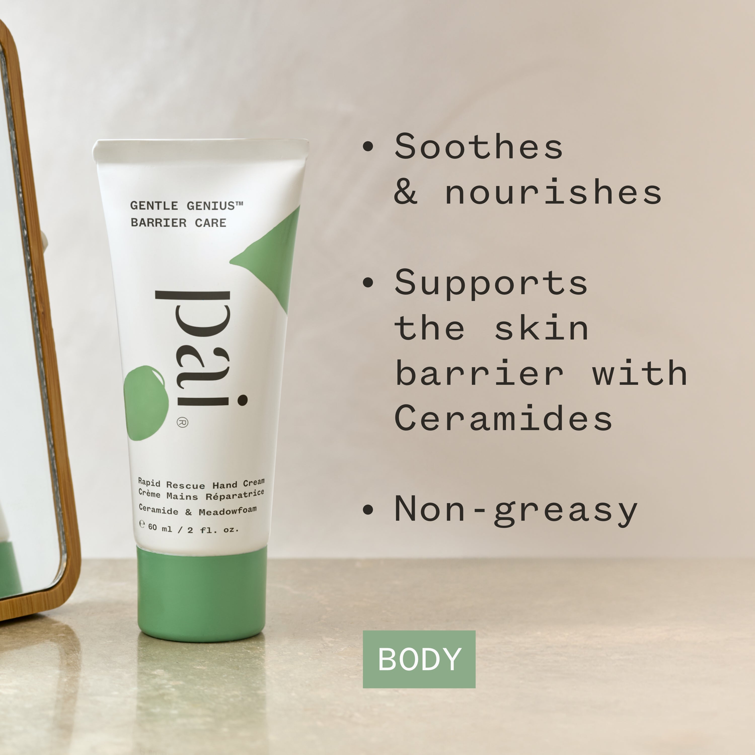 Gentle Genius™ Barrier Care Rapid Rescue Hand Cream - Intense Moisturizing & Repair for Dry, Cracked Hands - Perfect for Winter, Travel & Daily Skincare Routine