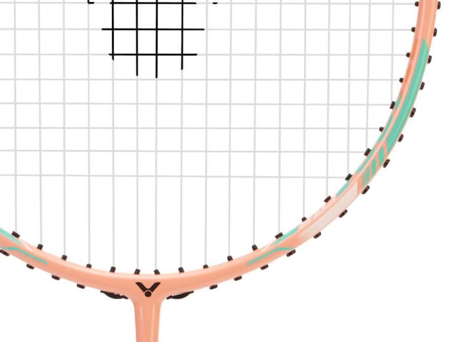 VICTOR Thruster K 66 Badminton Racket - Ultra Lightweight 66g Carbon Fiber Shaft with Grip - Pink (TK-66) for Professional & Recreational Players - Perfect for Singles & Doubles Matches