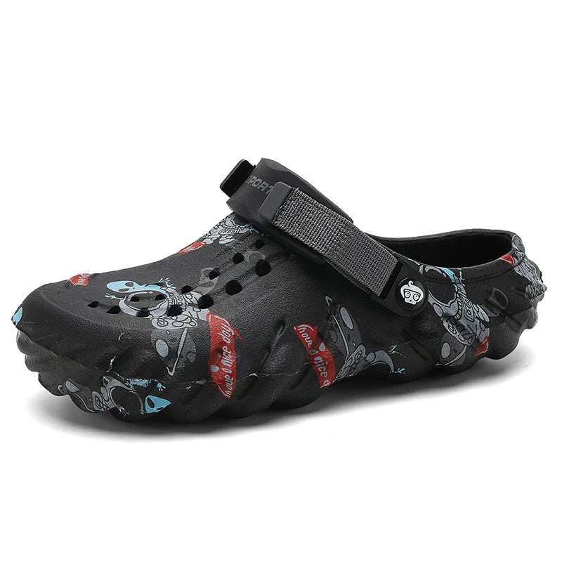 2024 New Summer Men's Outdoor Garden Clogs - Comfortable Casual Luxury Sandals & Soft Home Slippers for Men (Sizes 40-45) | Perfect for Backyard, Poolside & Indoor Relaxation
