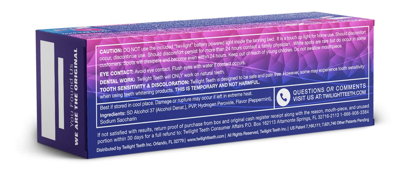 Professional Teeth Whitening Kit with Whitener Gel & UV Light Mouthpiece - At-Home Teeth Whitening System for Tanning Bed Use - No Rinse Whitening Formula for Brighter Smile | Perfect for Home Use, Travel & Special Occasions
