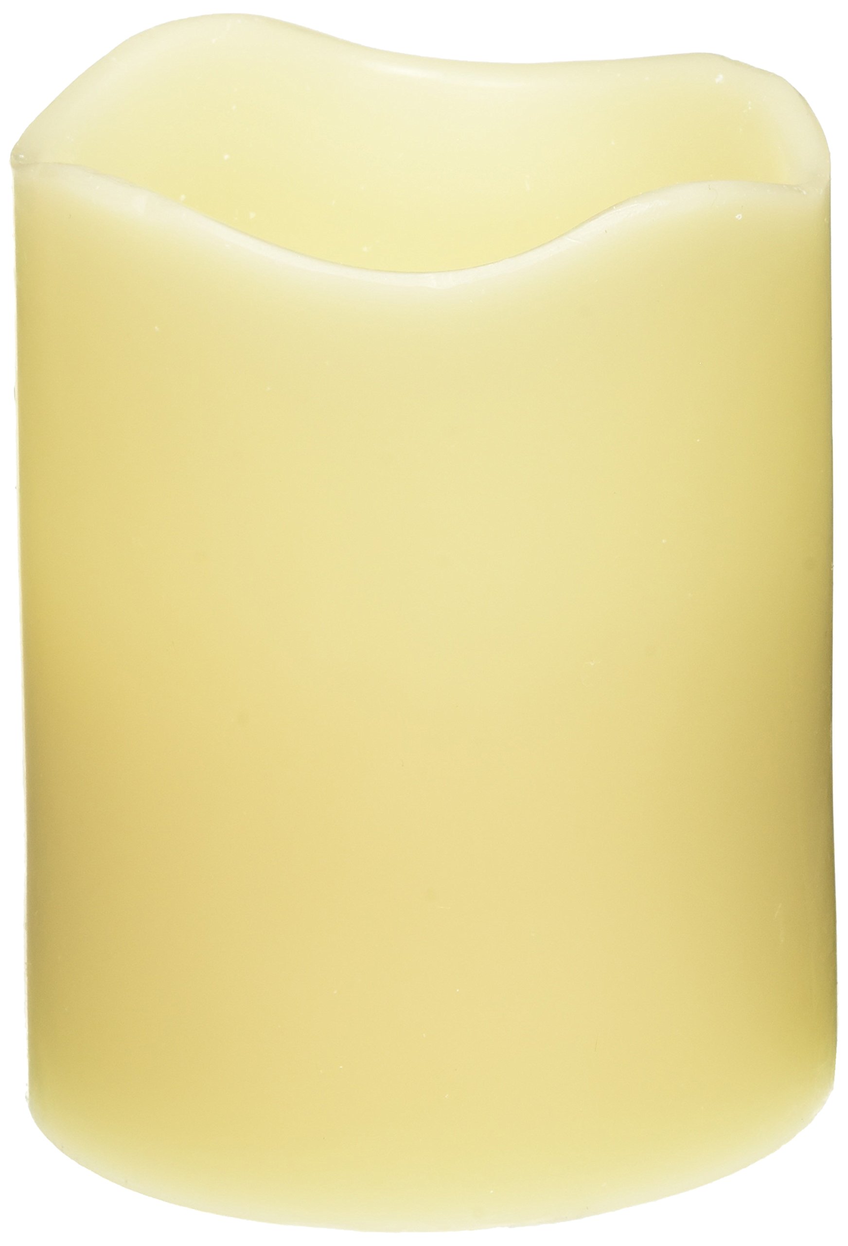 Realistic Ivory Flameless LED Pillar Candles with Flickering Flame Effect - Battery Operated Wax Candles with 4/8 Hour Timer (4