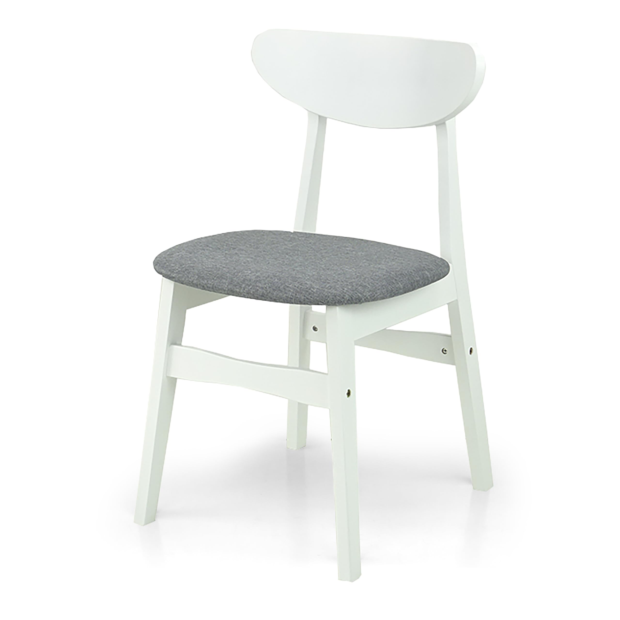 Wickerix 3-Piece Round Dining Table Set with 2 Yumiko Side Chairs - Solid Wood Kitchen Table & Padded Seat Chairs for Small Space, Breakfast Nook, or Apartment Dining