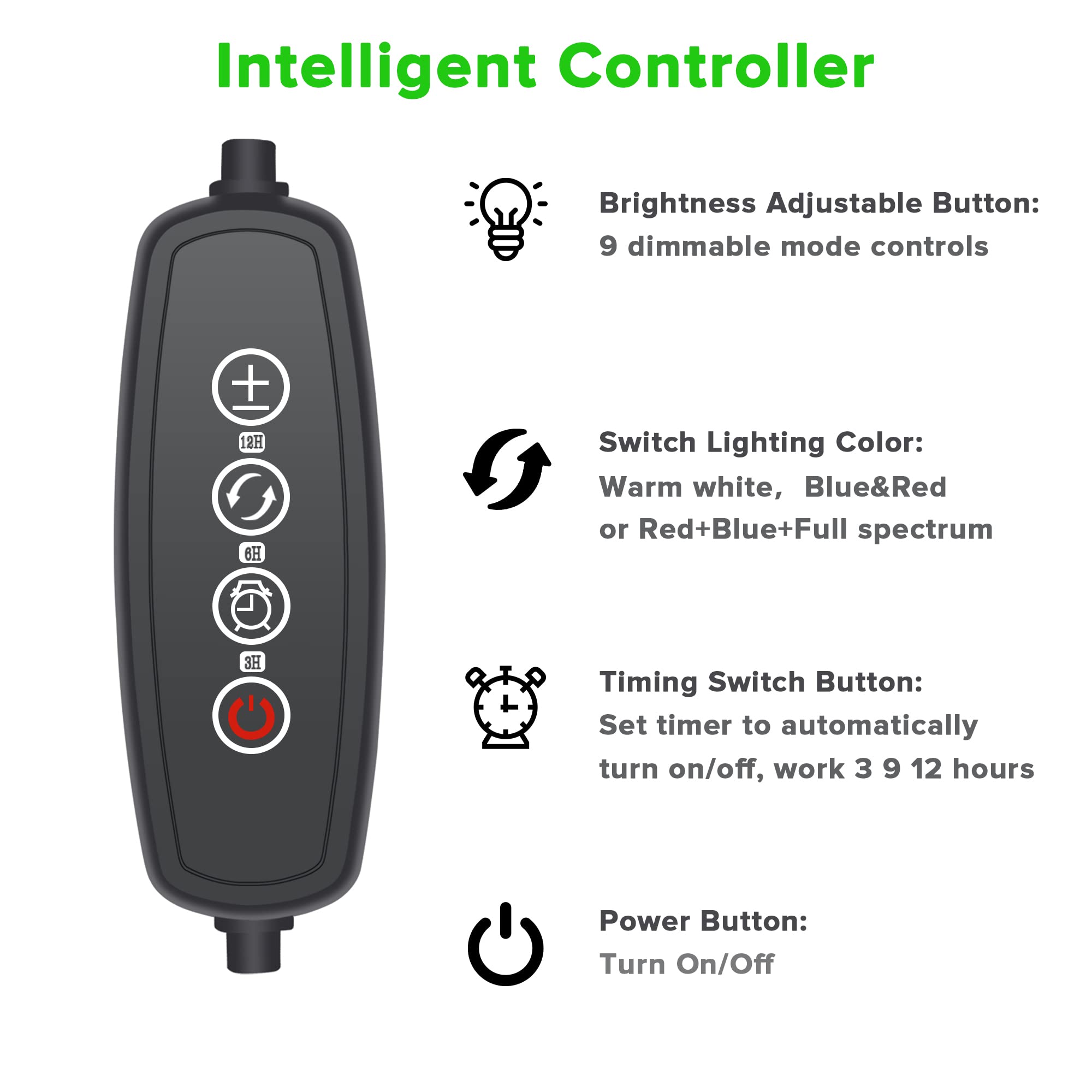 3 Head Full Spectrum LED Plant Grow Light with Timer, Adjustable Goose Neck & Clip - DC 5V Safe Indoor Gardening Lamp for Herbs, Flowers, Seedlings - Perfect for Home, Office & Greenhouse Use