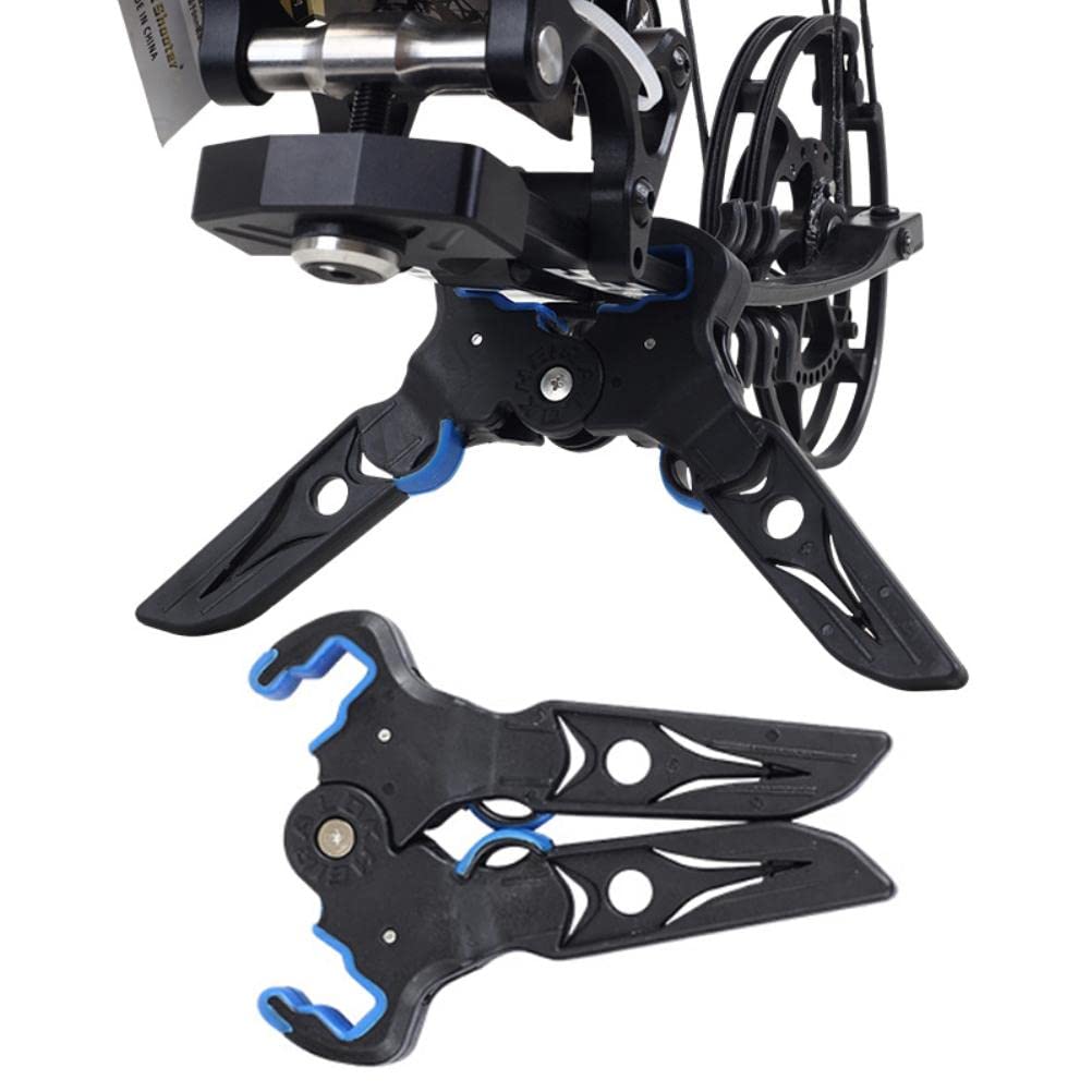 Sunfenle Folding Portable Archery Bow Stand - Compound Bow Holder with Limb Clamp & Kick Stand Legs for Target Shooting | Perfect for Hunting, Outdoor Practice & Competition