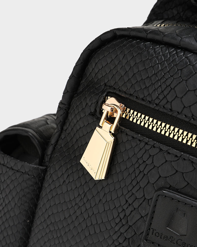Apollo 1 Tear Drop Crossbody Bag for Women - Stylish Black Leather Shoulder Purse | Perfect for Travel, Shopping & Everyday Use