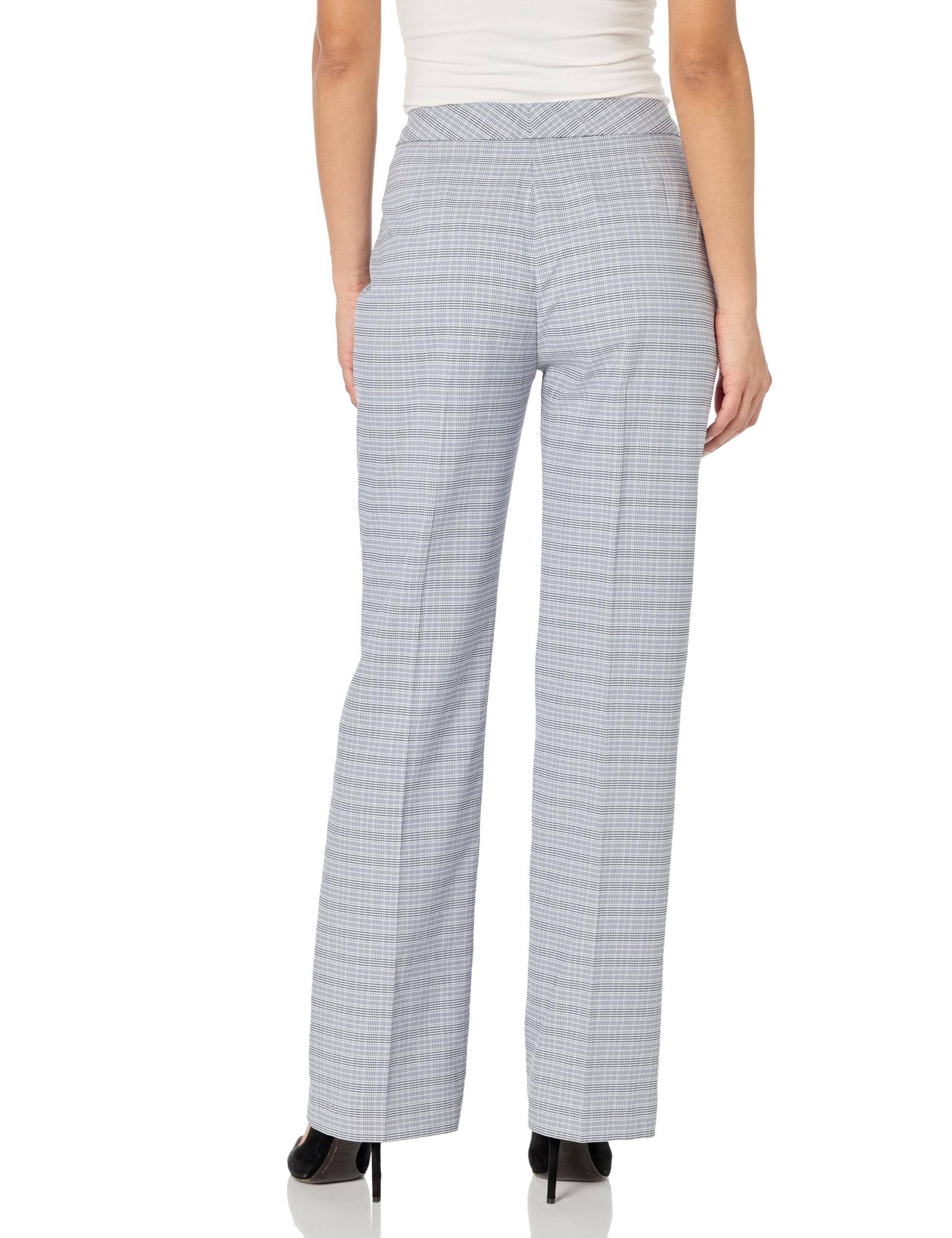 Women's Stylish Plaid 1-Button Blazer Jacket & Kate Pants Set - Office Workwear, Business Casual Outfit for Professional Women