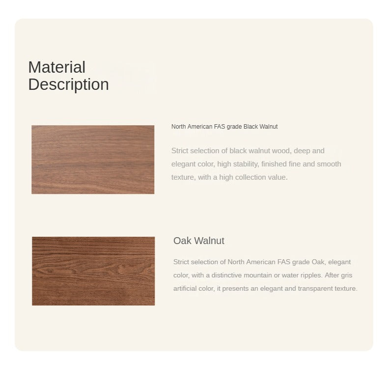 Premium Solid Wood Bed Frame - Black Walnut & Oak - Modern Chinese Style Bedroom Furniture for Master Bedroom or Guest Room