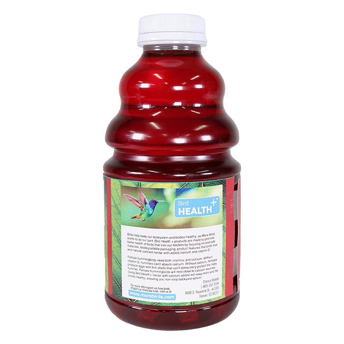 Premium Bird Health Plus Red Nectar Concentrate - 32oz Bottle for Hummingbirds & Orioles - Perfect for Bird Feeders & Garden Wildlife Attraction
