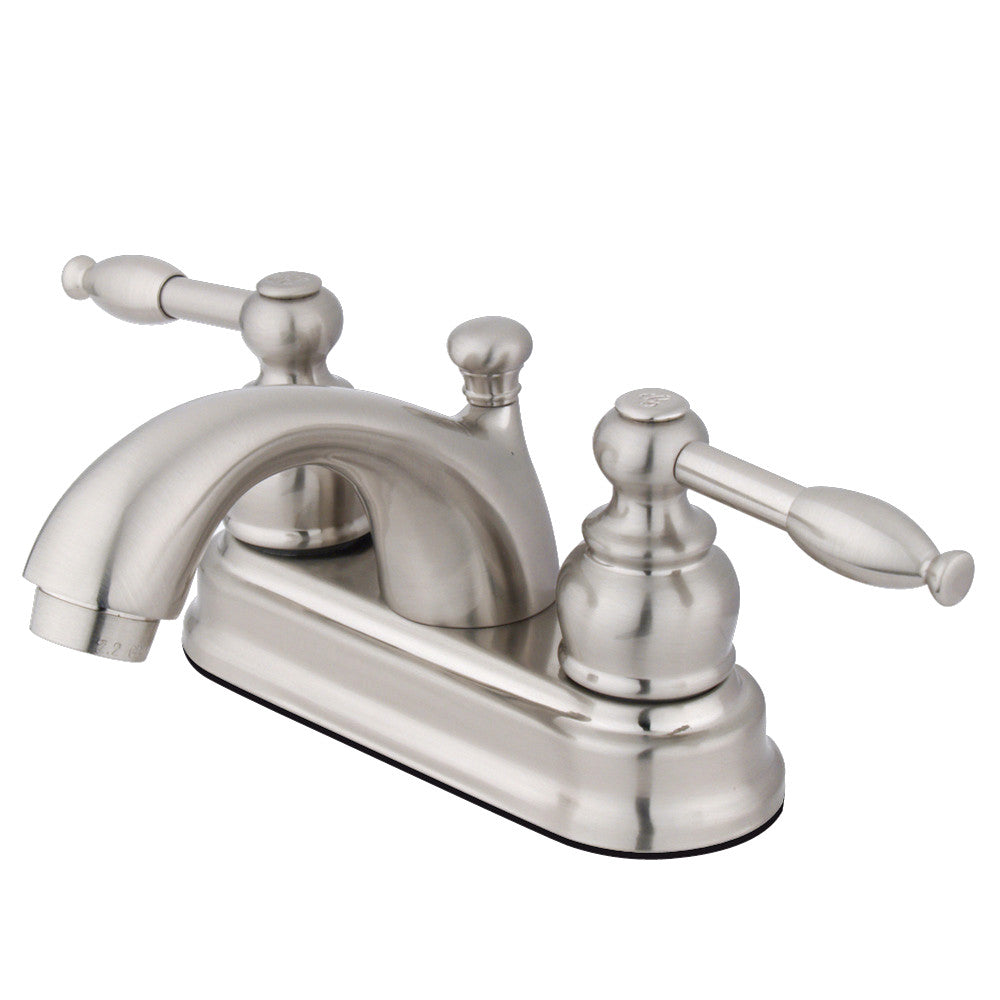 Kingston Brass KB2605KL 4-Inch Centerset Bathroom Faucet - Chrome Finish, Single Handle, Water-Saving Design for Bathroom Sink - Perfect for Modern Home, Apartment, and Guest Bathroom Renovations