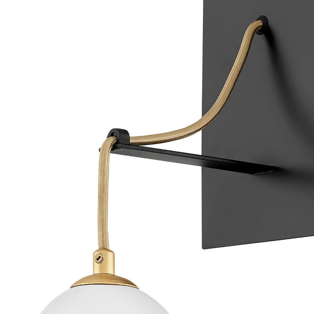 Lux Single Light Sconce - Modern Wall Light Fixture for Bedroom, Living Room & Hallway - Dimmable LED Wall Sconce with Adjustable Arm