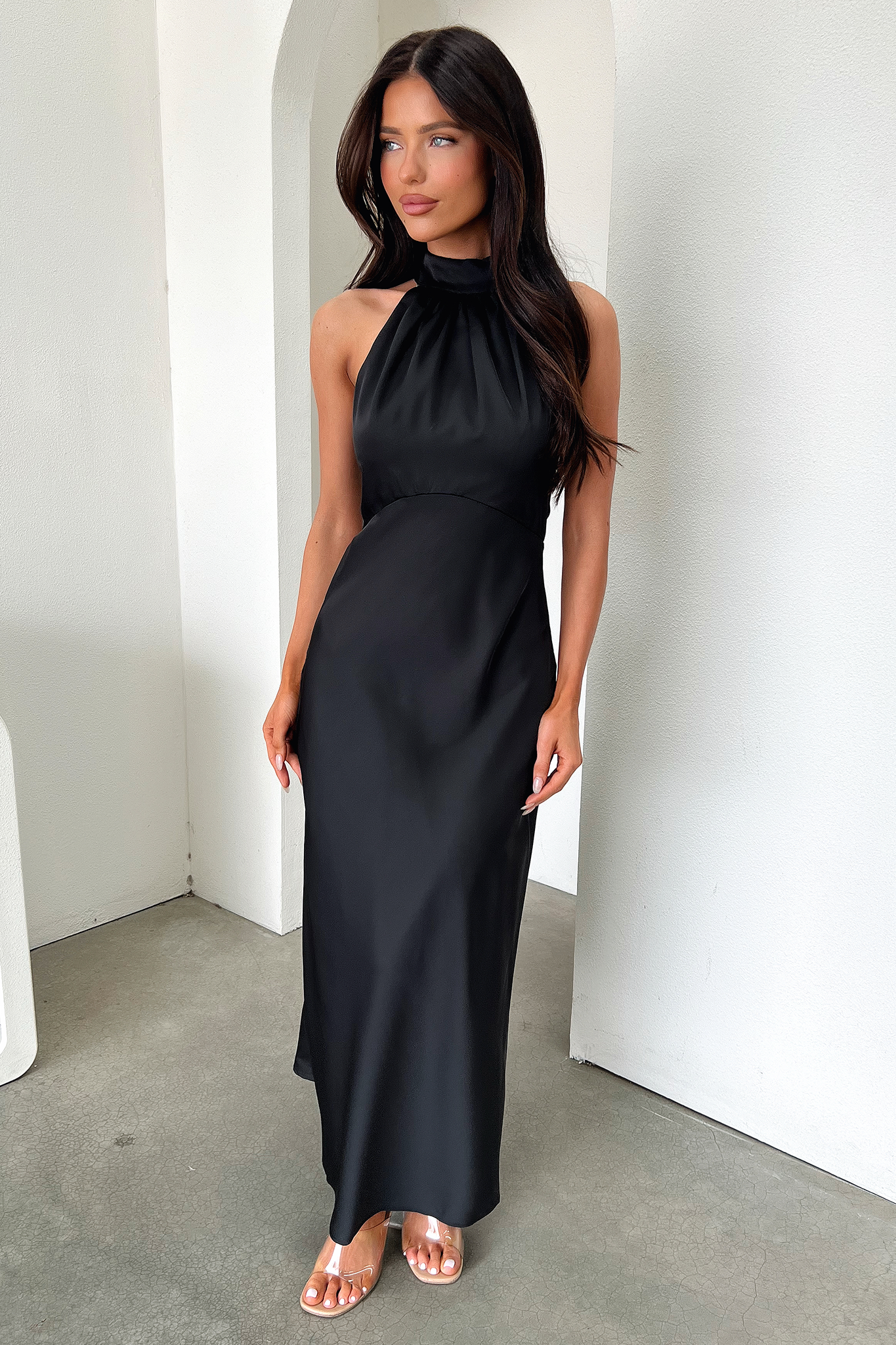 Elegant Daphne Black Dress for Women - Perfect for Parties, Weddings & Evening Events