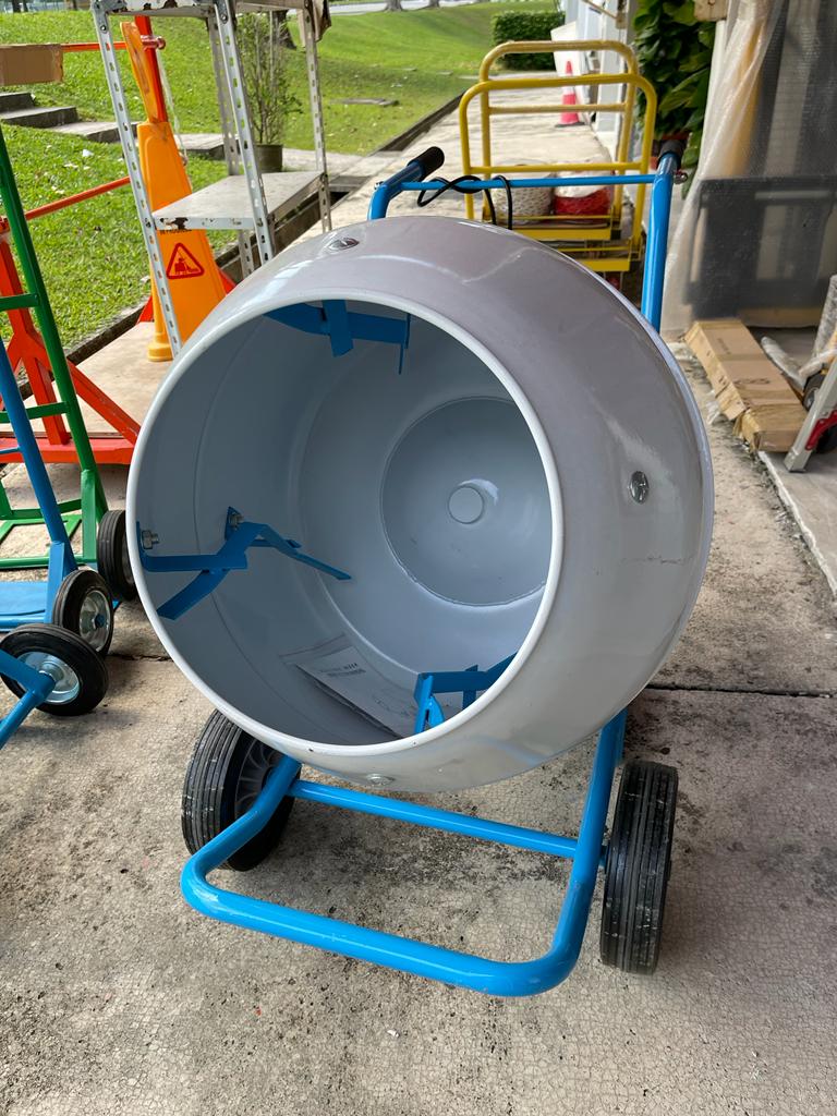160L 240V Electric Cement Mixer with Motor - Blue & White (Model CMX HGJ160E) | Perfect for DIY Home Projects, Construction, and Concrete Work