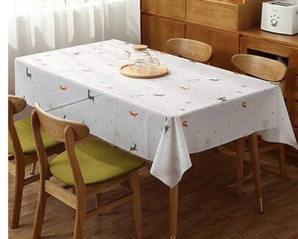 Waterproof PVC Tablecloth - Stain-Resistant Disposable Table Cover for Parties & Dining Decor