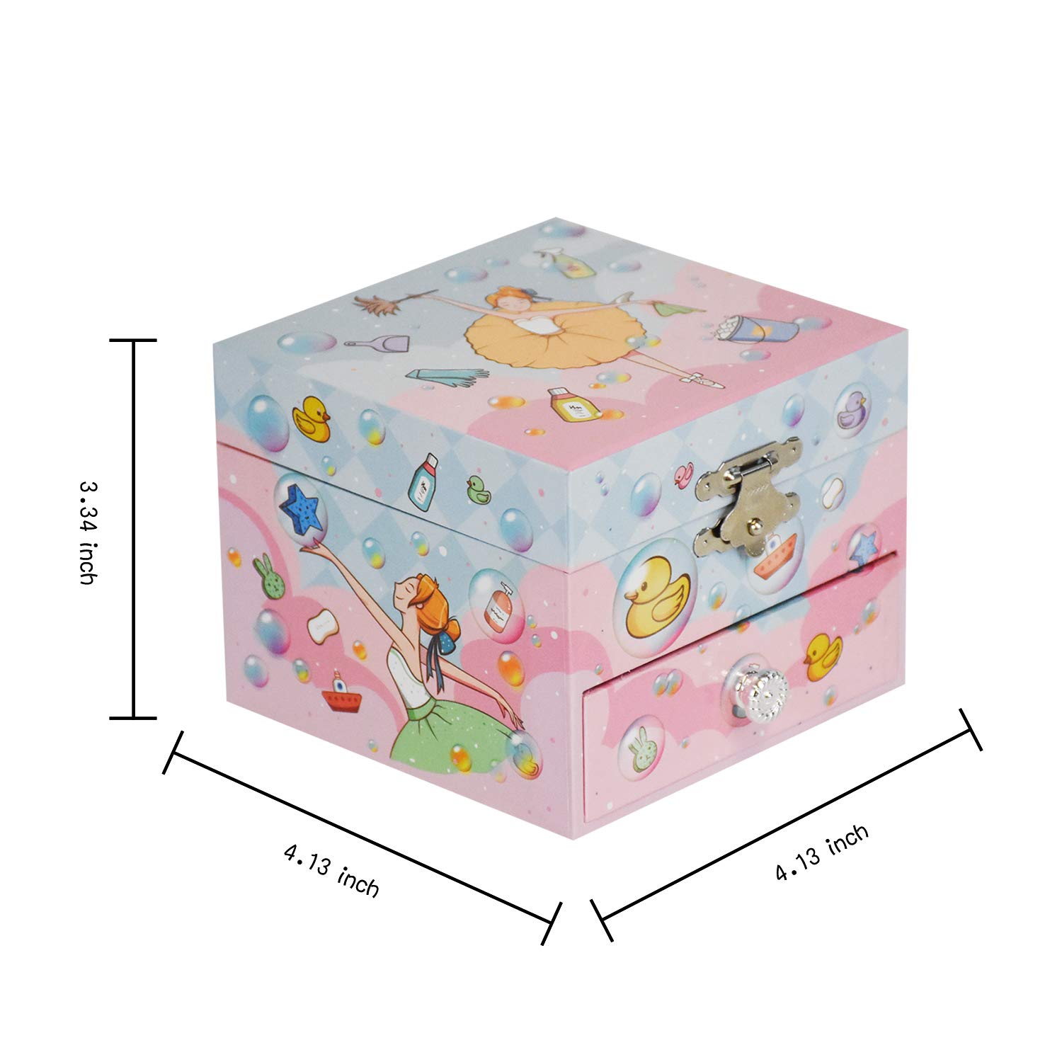 Girl's Swan Lake Music Jewelry Box - Kids Gift for Birthdays