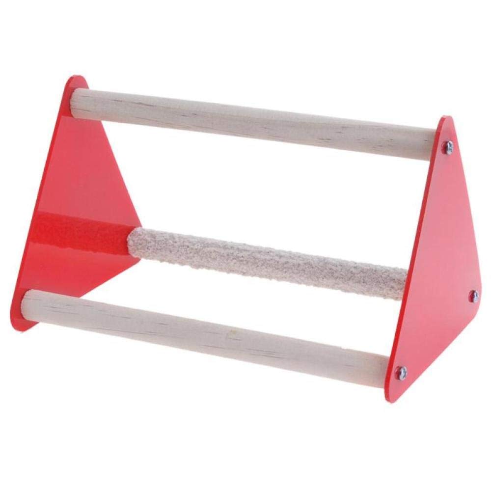 Colorful Acrylic Bird Swings & Triangle Ladder - 2PCS Durable Parrot Toys with Rubber Grips for Claw Grinding - Perfect for Cage Play, Exercise & Mental Stimulation of Parrots, Cockatiels & Small Birds