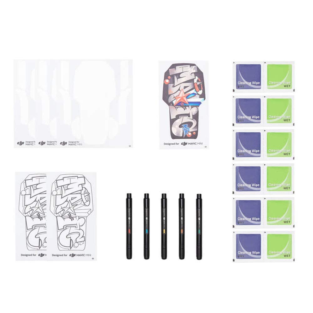 DJI Mavic Mini & Mini 2 DIY Creative Sticker Kit - Customizable Drone Skin Decals, Hand-Drawn Design Accessories for Personalization | Perfect for Travel Vlogging, Aerial Photography & Drone Enthusiasts