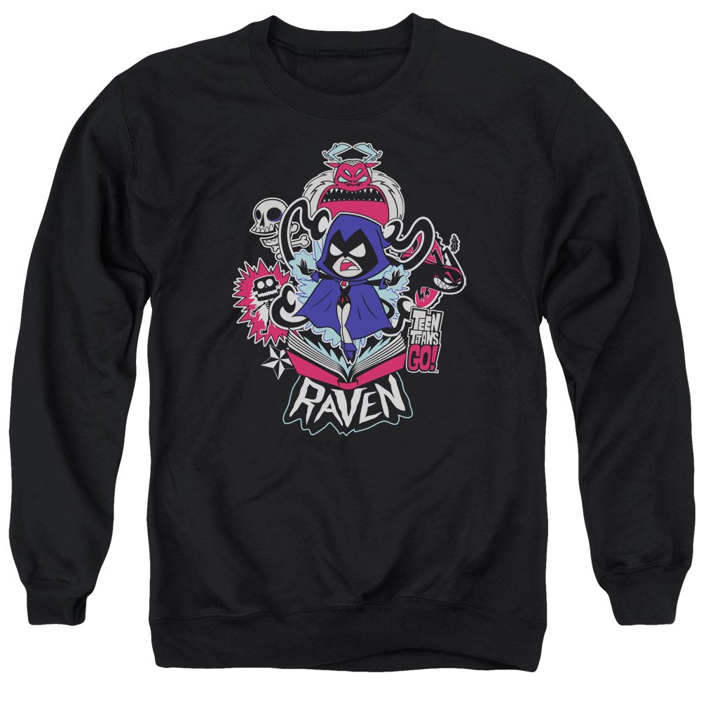 Teen Titans Go Raven Unisex Crewneck Sweatshirt for Men & Women | Soft Cotton Pullover Hoodie | Casual Wear, Cosplay & Superhero Fan Gift