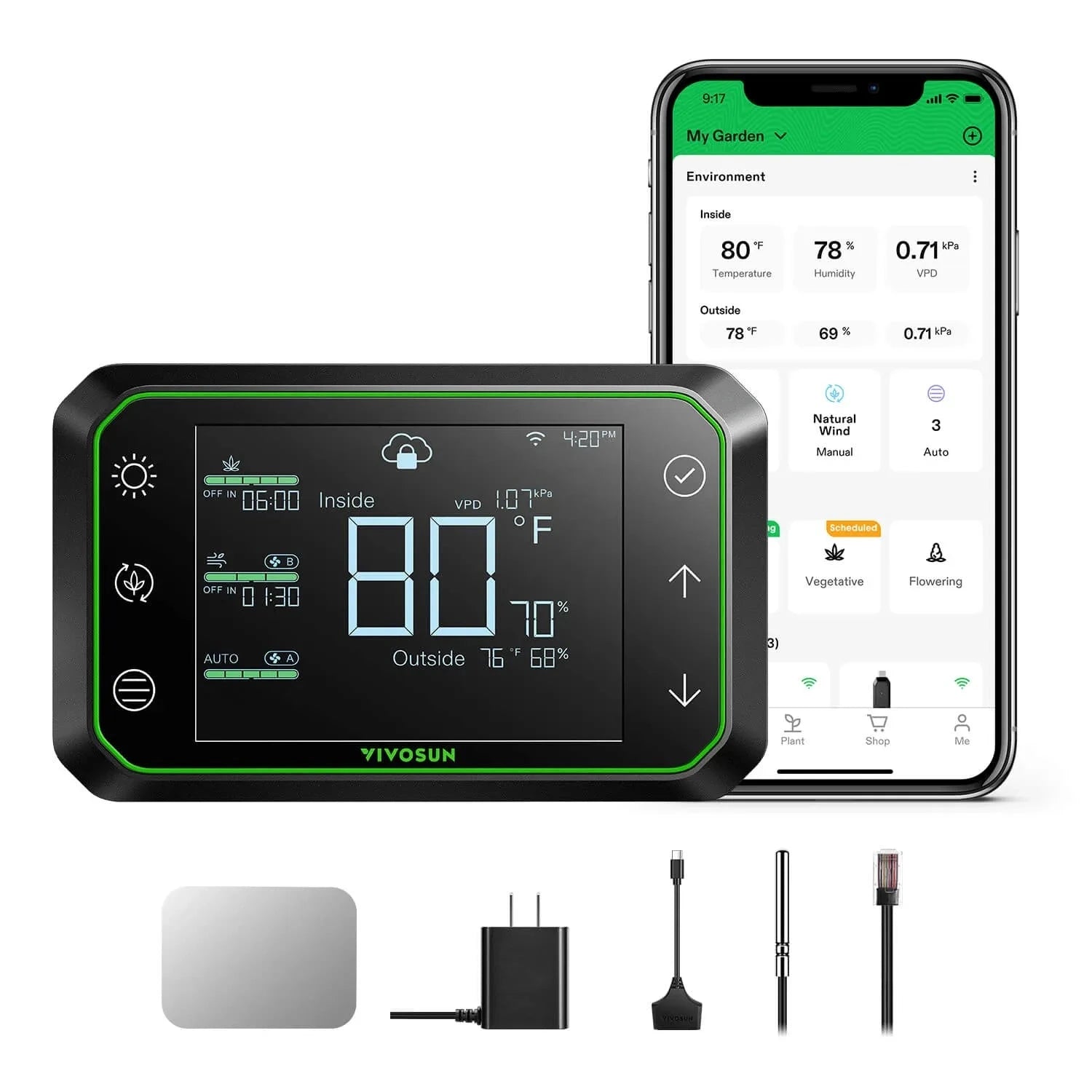 Vivosun GrowHub E42A Smart Grow Controller for Indoor Plants - Hydroponics, Greenhouse & Grow Tent Automation System