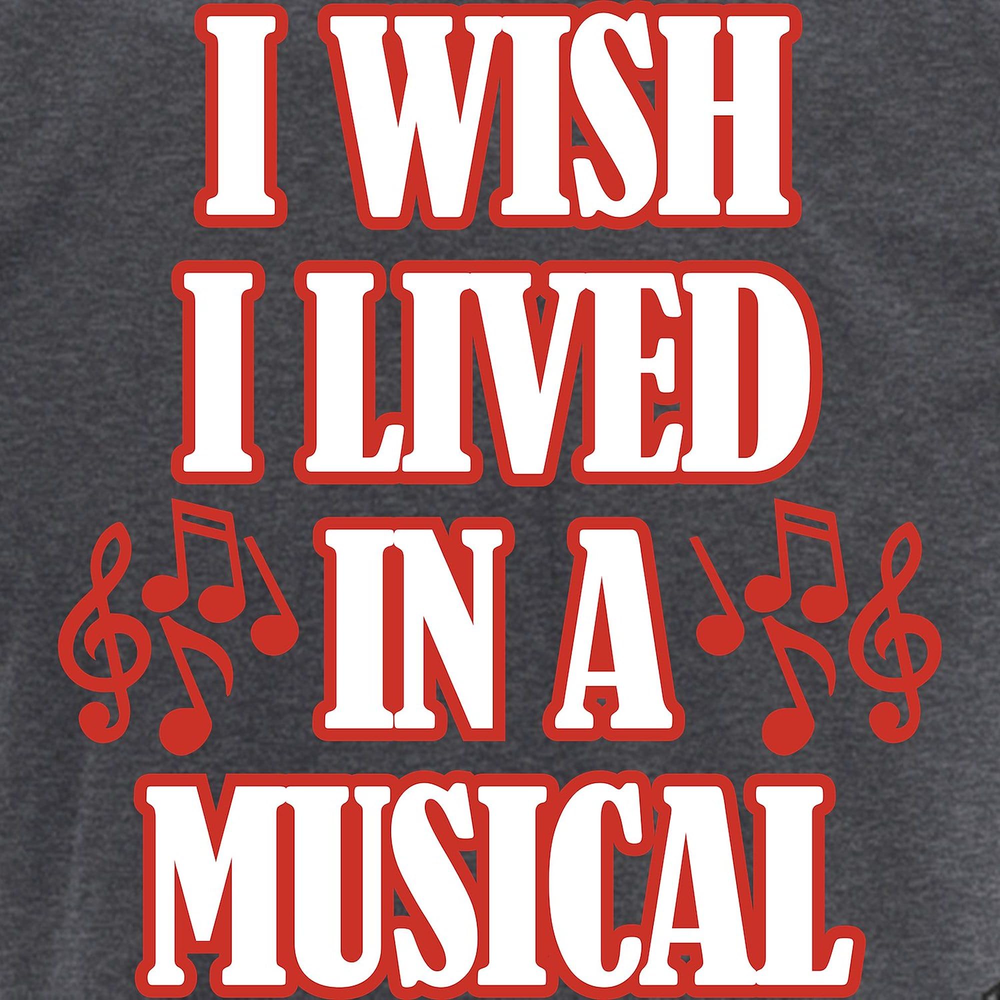CafePress 'I Wish I Lived In A Musical' Men's Charcoal Pajama Set - Funny Novelty Sleepwear for Music Lovers - Perfect for Gifts, Themed Parties & Cozy Nights