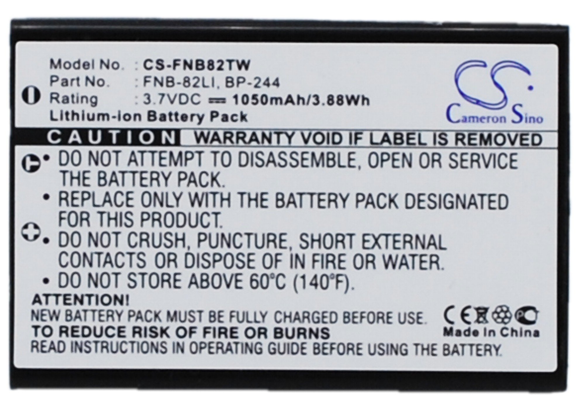 Original CS 1050mAh Rechargeable Battery Replacement for YAESU VX-3 Walkie Talkie - Long-Lasting Power for Outdoor Adventures, Emergency Communication & Hiking