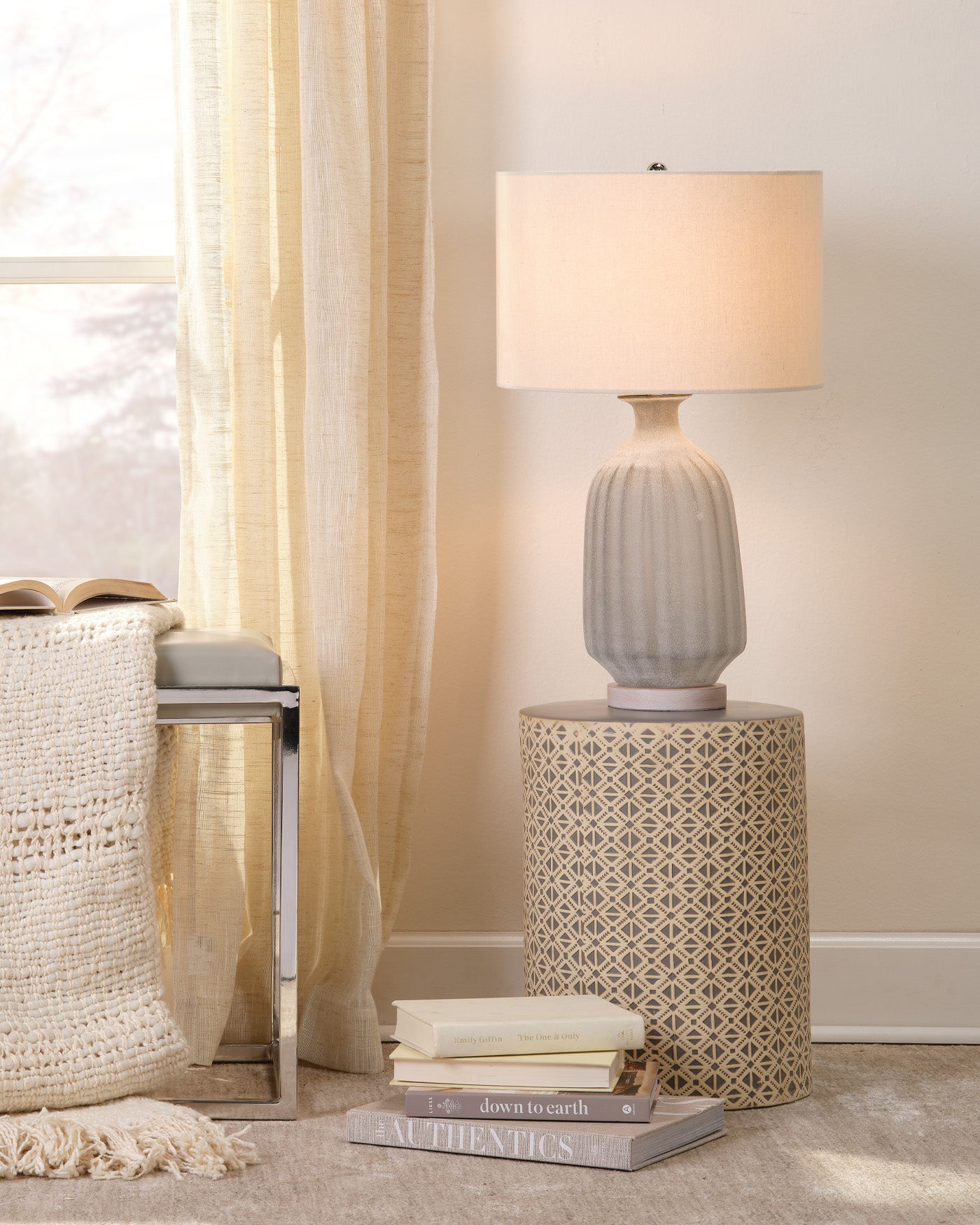 Modern Frosted Glass Table Lamp - Elegant Bedside & Living Room Lighting for Home Decor - Perfect for Bedrooms, Offices, and Cozy Reading Nooks