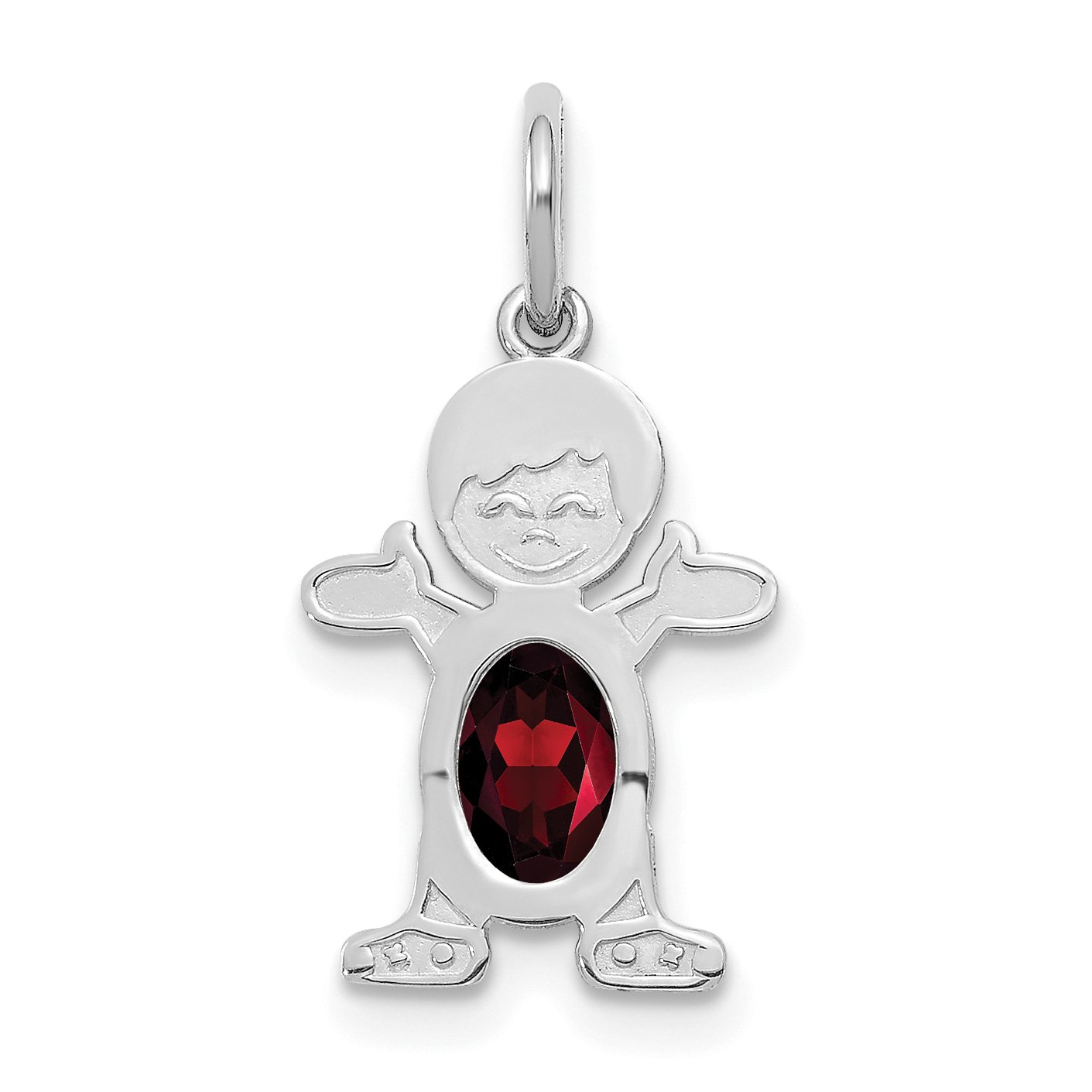 14K White Gold 6x4mm Oval Genuine Garnet Birthstone Pendant Necklace for January - Perfect Gift for Birthday, Anniversary & Valentine's Day Jewelry