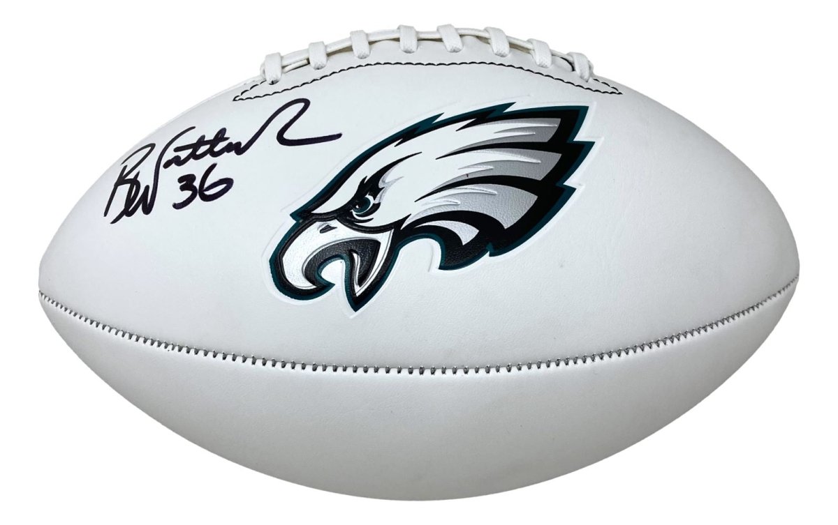 Brian Westbrook Autographed Philadelphia Eagles NFL Football with Team Logo - Perfect for Eagles Fans, Collectors & Sports Memorabilia Displays