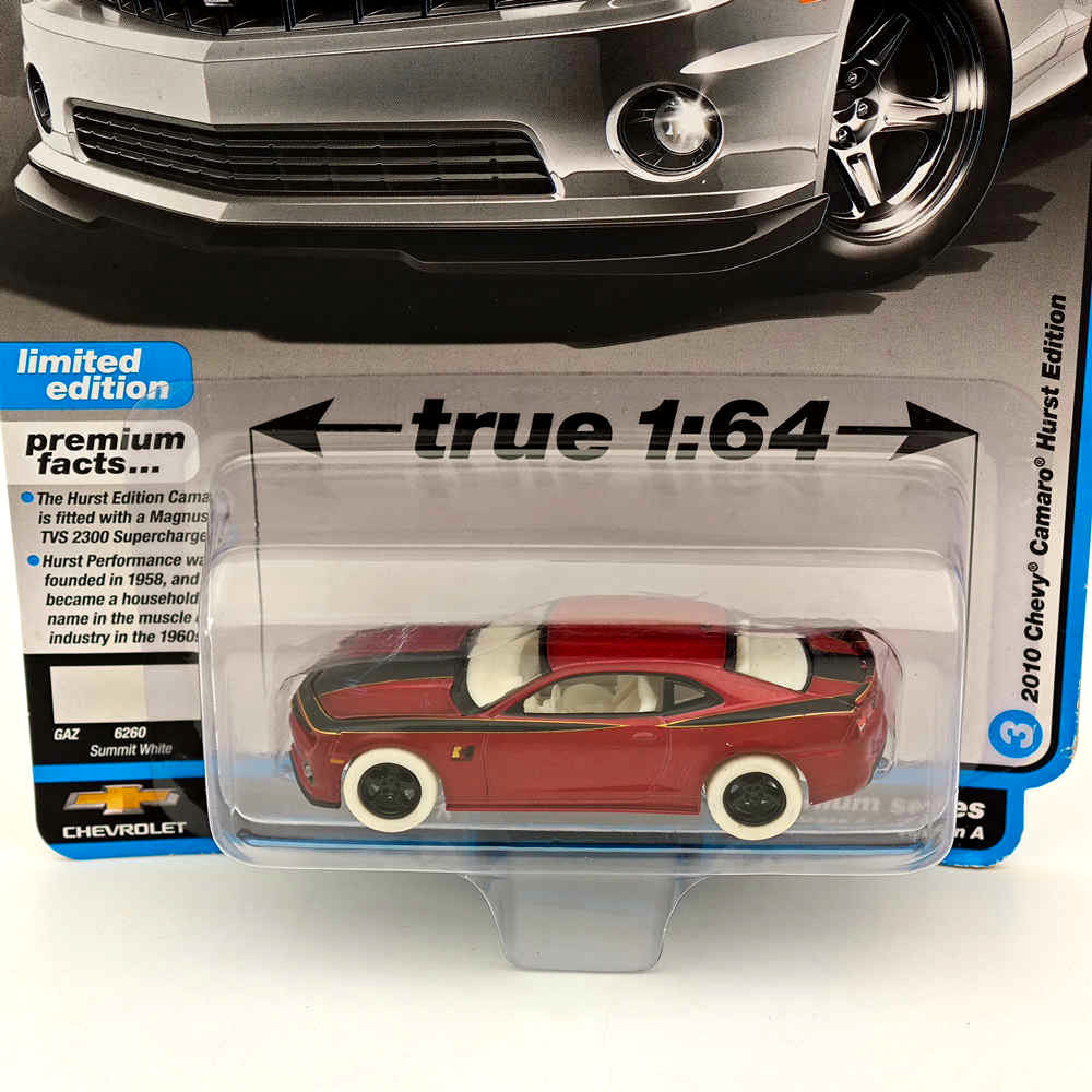 1/64 Scale 2010 Chevy Camaro Hurst Edition Red Diecast Model Car - Collectible Toy Vehicle for Display, Gifts & Racing Scenes